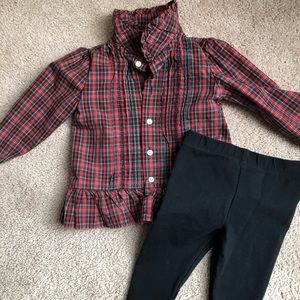 Ralph Lauren size 9 months plaid outfit